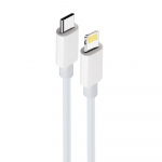 Maxlife MXUC-05 Power Direct USB-C til Lightning-kabel 1,0 m 20W, hvit