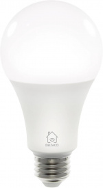 DELTACO Smart LED-lampe E27, WiFi, dimbar, kald/varm hvit