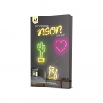 Forever Light Neon LED-lys Unicorn batteri + USB FLNEO1, Rosa Forever Light Neon LED-lys Unicorn batteri + USB FLNEO1, Rosa