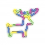 Forever Light Neon LED-lampe ELK batteri + USB FLNE12, flerfarget Forever Light Neon LED-lampe ELK batteri + USB FLNE12, flerfarget