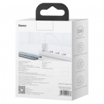 Baseus vegglader Super Si PD 25W 1x USBC + USB-C - USB-C-kabel, hvit Baseus vegglader Super Si PD 25W 1x USBC + USB-C - USB-C-kabel, hvit