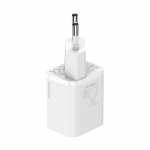 Baseus vegglader Super Si PD 25W 1x USBC + USB-C - USB-C-kabel, hvit Baseus vegglader Super Si PD 25W 1x USBC + USB-C - USB-C-kabel, hvit