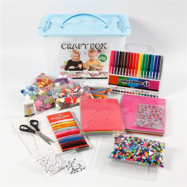 Creotime Størrelse lekeboks. 34x24x20cm Mix