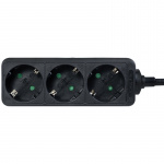 LogiLink Grenuttak jordet 3veis 1,5m svart