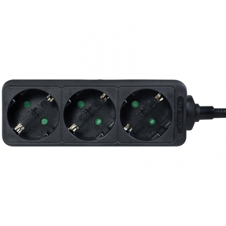 LogiLink Grenuttak jordet 3veis 1,5m svart