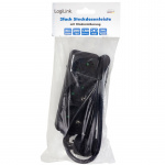 LogiLink Grenuttak jordet 3veis 1,5m svart