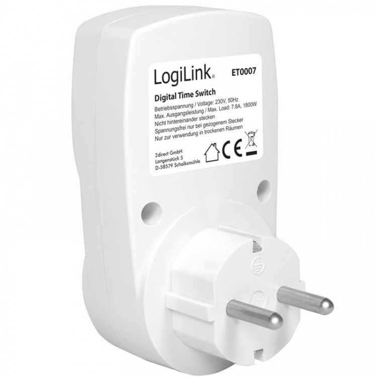 LogiLink Innendørs timer digital 1800W LogiLink Innendørs timer digital 1800W