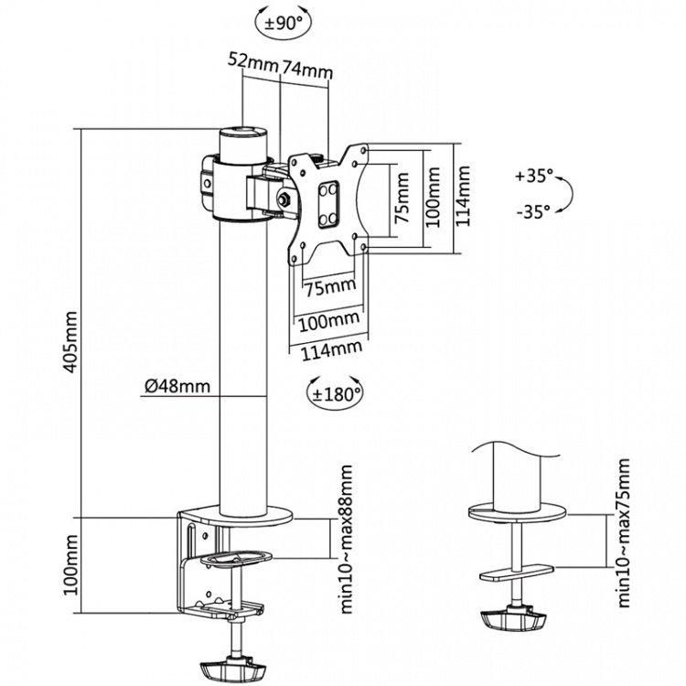 LogiLink Monitorarm 17-32