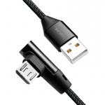 LogiLink Vinklet microUSB-kabel USB 2.0 15W 1m