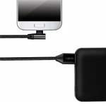 LogiLink Vinklet microUSB-kabel USB 2.0 15W 1m
