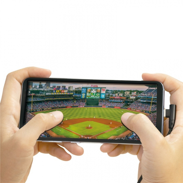 LogiLink Vinklet microUSB-kabel USB 2.0 15W 1m