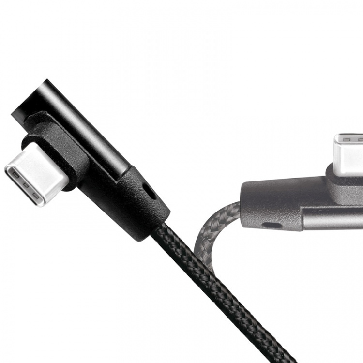 LogiLink Vinklet USB-C-kabel USB 2.0 Max 3A 1m