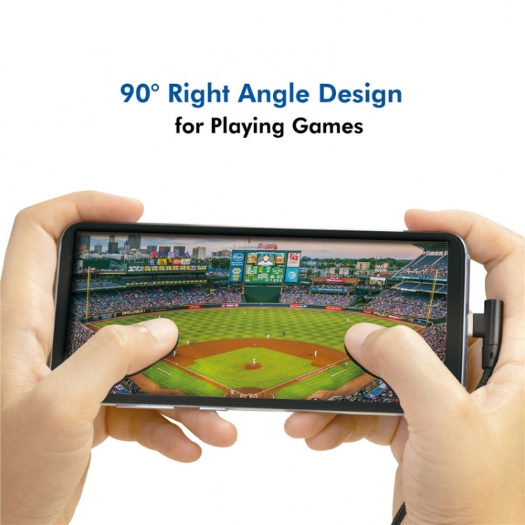 LogiLink Vinklet USB-C-kabel USB 2.0 Max 3A 1m