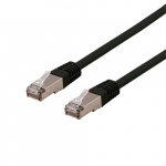 DELTACO S/FTP Cat6 patchkabel, 20m, 250MHz, Delta-sertifisert, LSZH, svart