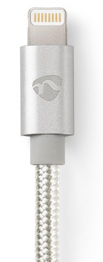 Nedis Lightning Kabel | USB 2.0 | Apple Lightning 8-Pinners | USB-A Han | 480 Mbps | Gull belagt | 3.00 m | Rund | Flettet / Nylon | Aluminium | Deksel Vindusboks Nedis Lightning Kabel | USB 2.0 | Apple Lightning 8-Pinners | USB-A Han | 480 Mbps | Gull belagt | 3.00 m | Rund | Flettet / Nylon | Aluminium | Deksel Vindusboks