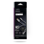 Nedis Lightning Kabel | USB 2.0 | Apple Lightning 8-Pinners | USB-A Han | 480 Mbps | Gull belagt | 3.00 m | Rund | Flettet / Nylon | Aluminium | Deksel Vindusboks Nedis Lightning Kabel | USB 2.0 | Apple Lightning 8-Pinners | USB-A Han | 480 Mbps | Gull belagt | 3.00 m | Rund | Flettet / Nylon | Aluminium | Deksel Vindusboks