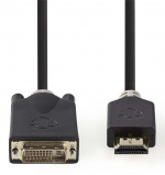 Nedis HDMI™ Cable | HDMI ™ -kontakt | DVI-D 24+1-Pin Han | 1080p | Gull belagt | 2.00 m | Rett | PVC | Antrasitt | Vindusboks med Euro Lock