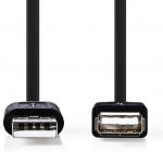 USB-kabel | USB 2.0 | USB-A Han | USB-A Hun | 5.5 W | 480 Mbps | Nikkel belagt | 2.00 m | Rund | PVC | Sort | Stikkord USB-kabel | USB 2.0 | USB-A Han | USB-A Hun | 5.5 W | 480 Mbps | Nikkel belagt | 2.00 m | Rund | PVC | Sort | Stikkord