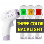 Berøringsfritt febertermometer med IR-teknologi for barn/voksne, Lilla/hvit Berøringsfritt febertermometer med IR-teknologi for barn/voksne, Lilla/hvit