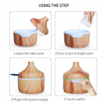 Luftfukter/Aroma Diffuser i tredesign 300ml, Lyst tre Luftfukter/Aroma Diffuser i tredesign 300ml, Lyst tre