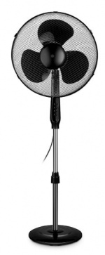 Oscillerande golvfläkt med 3 hastigheter, Svart