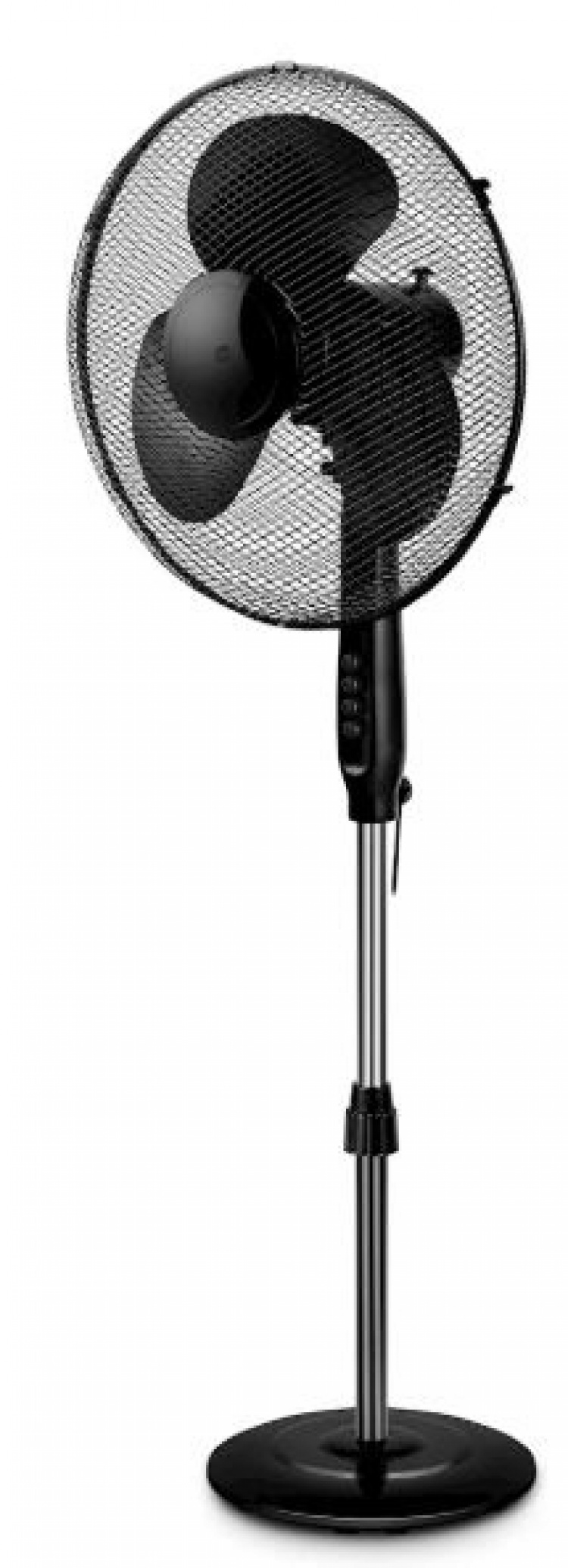 Oscillerande golvfläkt med 3 hastigheter, Svart