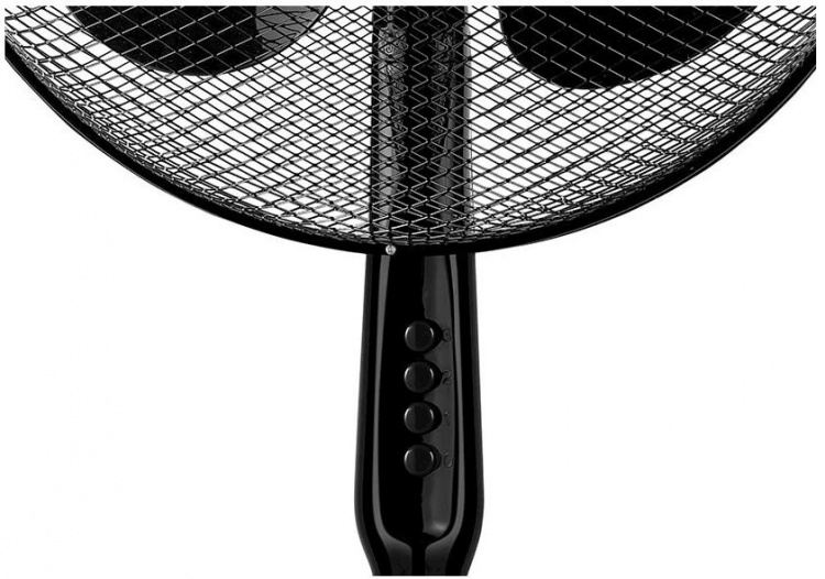 Oscillerande golvfläkt med 3 hastigheter, Svart