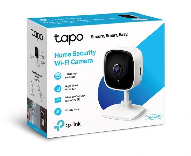 TP-LINK Tapo C100 trådløst overvåkningskamera for innendørs bruk TP-LINK Tapo C100 trådløst overvåkningskamera for innendørs bruk