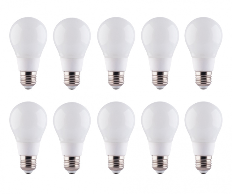 LED-lampe E27 8W 230V 4500K 10-pk, Hvit nøytral LED-lampe E27 8W 230V 4500K 10-pk, Hvit nøytral
