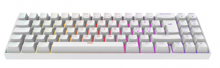 Havit Mekanisk gaming-tastatur med bakgrunnsbelysning, hvit