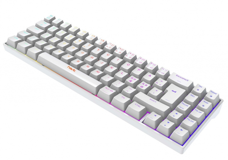 Havit Mekanisk gaming-tastatur med bakgrunnsbelysning, hvit