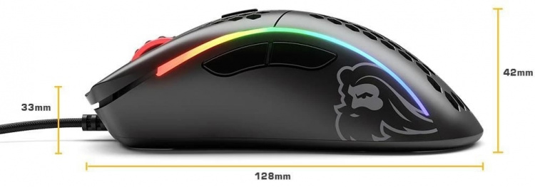 Glorious Model D spillmus, matt svart