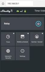 Shelly 1 Kompakt innfelt bryter med WiFi og åpen API