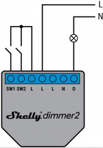 Shelly Dimmer 2 Kompakt innfelt dimmer med WiFi og åpen API