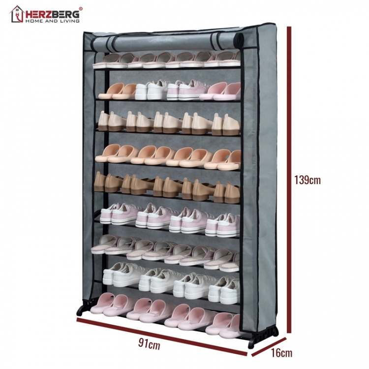 Herzberg skooppbevaring for 45 sko, svart Herzberg skooppbevaring for 45 sko, svart