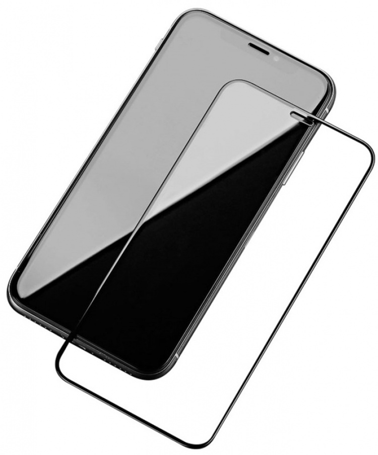 Mr Yes Fulldekkende skjermbeskytter i herdet glass til iPhone 12 Pro Max, svart