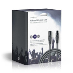 Nedis Balansert lydkabel | XLR 3-Pin Han | XLR 3-Pin Hun | Nikkel belagt | 20.0 m | Rund | PVC | Mørk Grå | Gaveeske