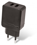 Maxlife USB-hurtiglader, MXTC-02, 2xUSB, hurtiglading, svart (2,4 A)