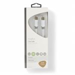 Nedis Coax Cable | IEC (Coax) Han | IEC (Coax) Hun | Gull belagt | 100 dB | 75 Ohm | Dobbelt skjermet | 5.00 m | Rund | PVC | Hvit | Boks Nedis Coax Cable | IEC (Coax) Han | IEC (Coax) Hun | Gull belagt | 100 dB | 75 Ohm | Dobbelt skjermet | 5.00 m | Rund | PVC | Hvit | Boks