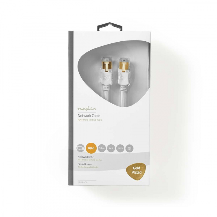 Nedis CAT6 Nettverkskabel | RJ45 Han | RJ45 Han | F/UTP | 5.00 m | Rund | LSZH / PVC | Hvit | Vindus boks