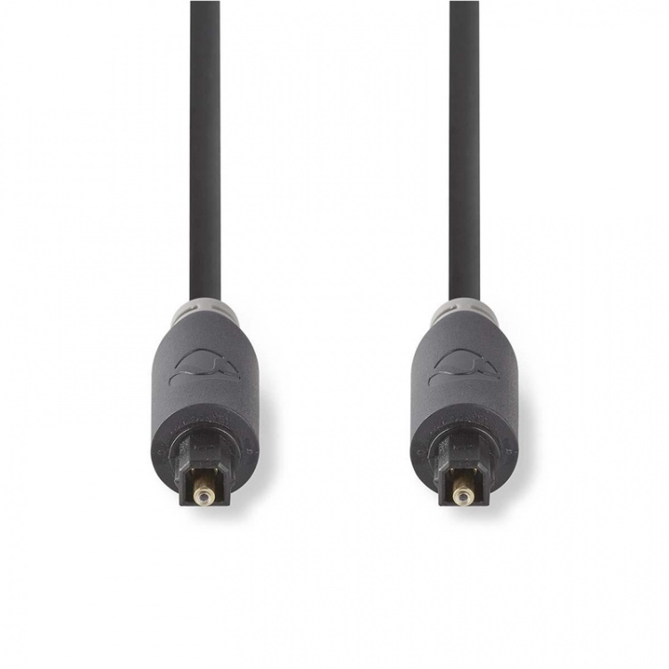 Nedis Optisk lydkabel | TosLink Han | TosLink Han | 2.00 m | Rund | PVC | Antrasitt | Boks