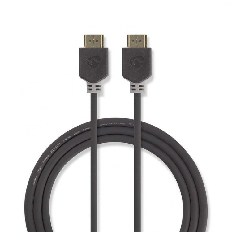 Nedis High Speed HDMI ™ kabel med Ethernet | HDMI ™ -kontakt | HDMI ™ -kontakt | 4K@60Hz | ARC | 18 Gbps | 0.50 m | Rund | PVC | Antrasitt | Boks Nedis High Speed HDMI ™ kabel med Ethernet | HDMI ™ -kontakt | HDMI ™ -kontakt | 4K@60Hz | ARC | 18 Gbps | 0.50 m | Rund | PVC | Antrasitt | Boks