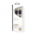 Nedis Displayport-kabel | DisplayPort Han | DisplayPort Han | 4K@60Hz | Gull belagt | 2.00 m | Rund | PVC | Antrasitt | Boks