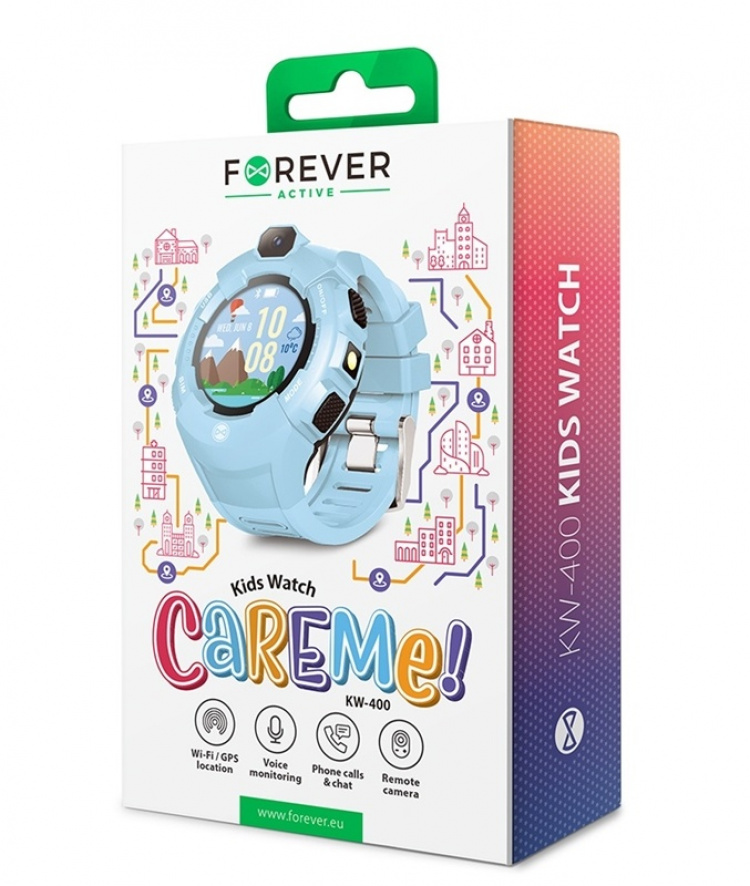 Forever Care Me KW-400 - GPS-klokke for barn, blå
