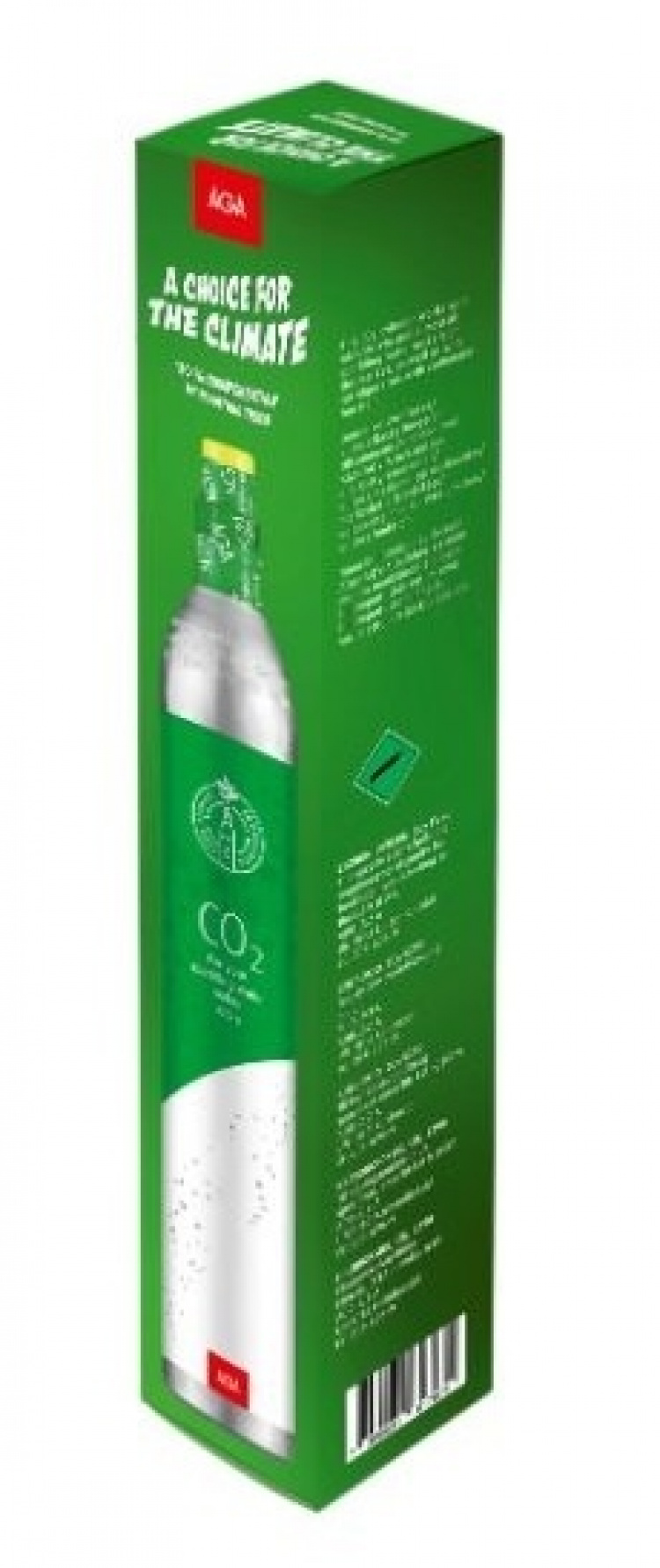 AGA Biogon C kullsyrepatron 425 g, grønn