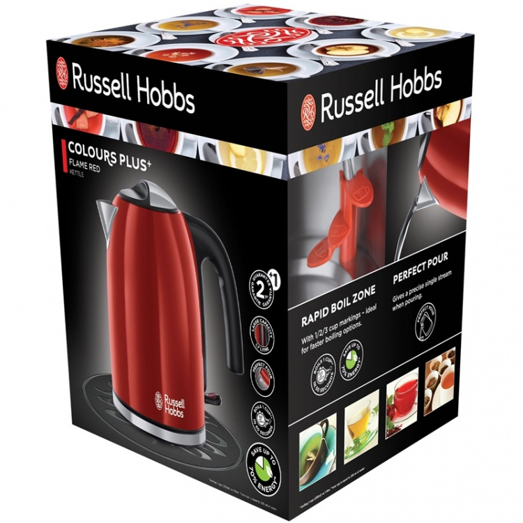 Russell Hobbs Vannkoker Colours Red 1,7l Russell Hobbs Vannkoker Colours Red 1,7l