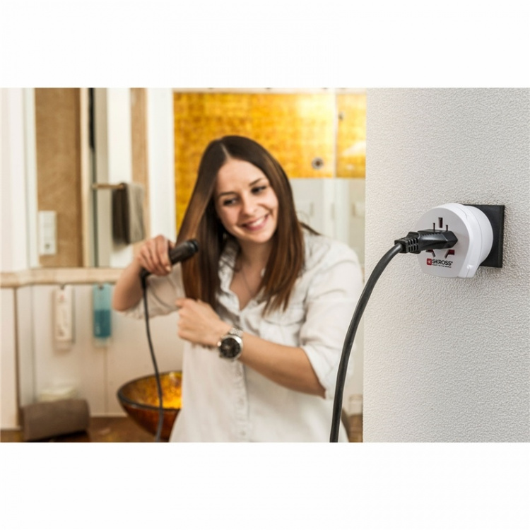 SKROSS Strømadapter Combo Danmark & Europa