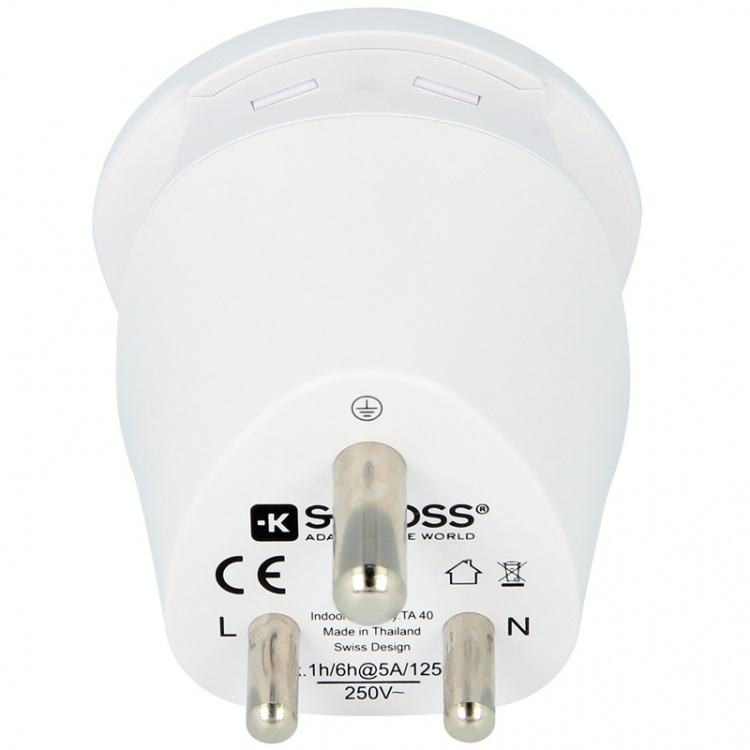 SKROSS Strømadapter Combo World t India