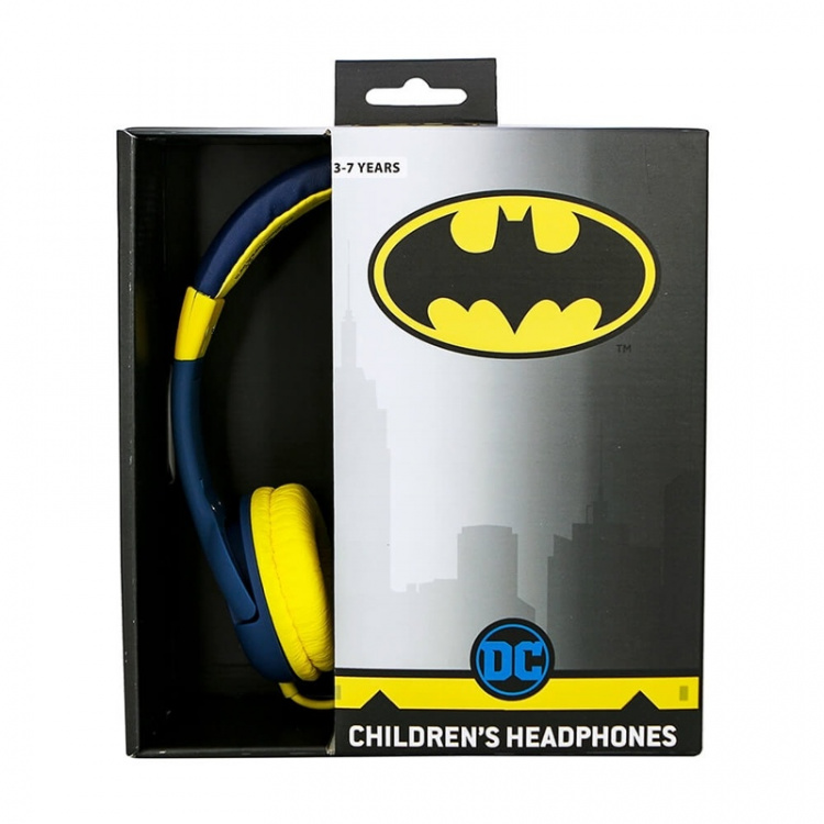 BATMAN Hodetelefon Junior On-Ear 85dB Blå Batlogo