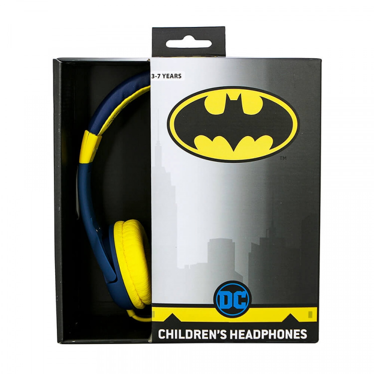 BATMAN Hodetelefon Junior On-Ear 85dB Blå Batlogo